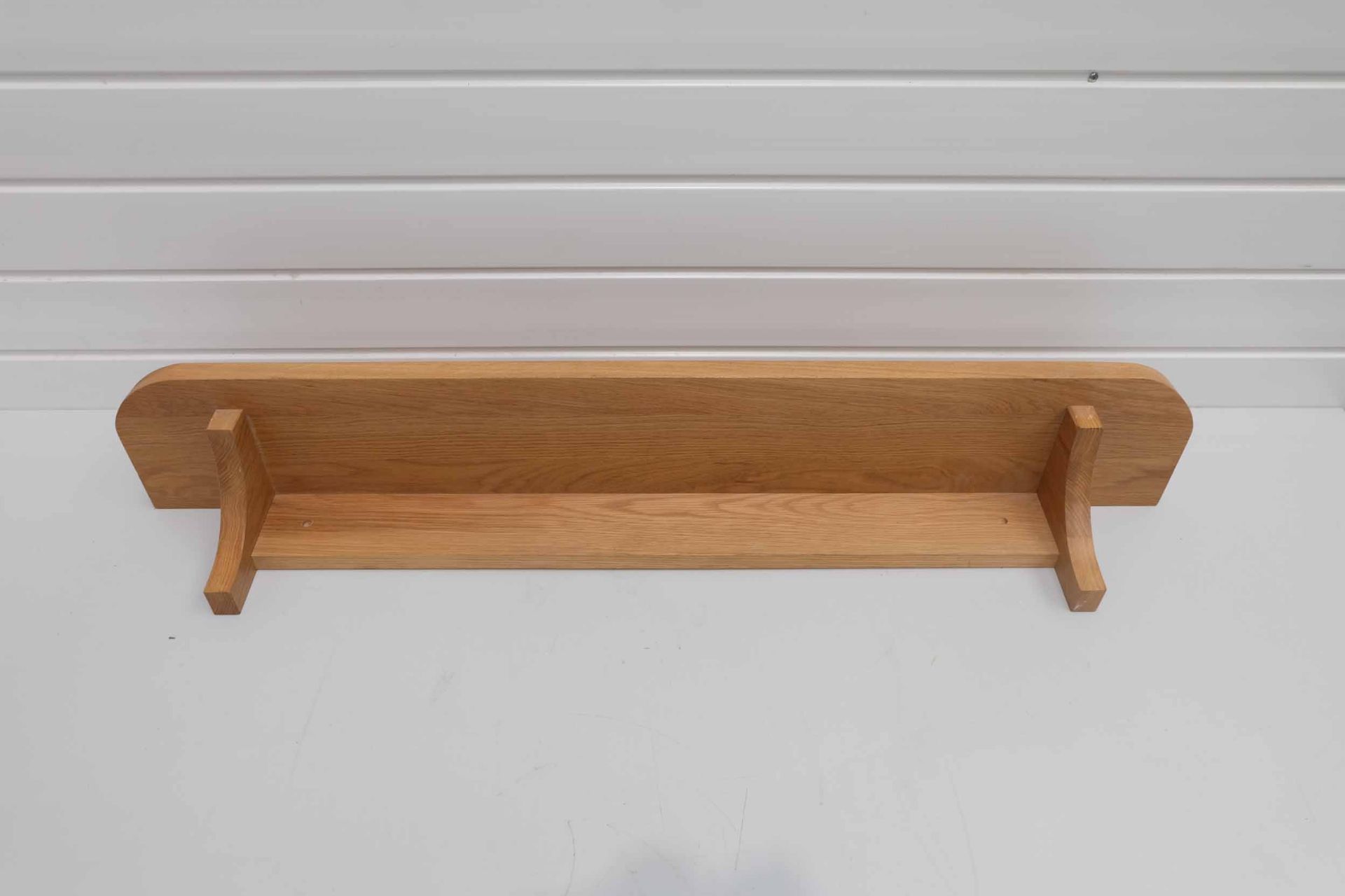 Oak Shelf With Curved Corners. - Image 4 of 5