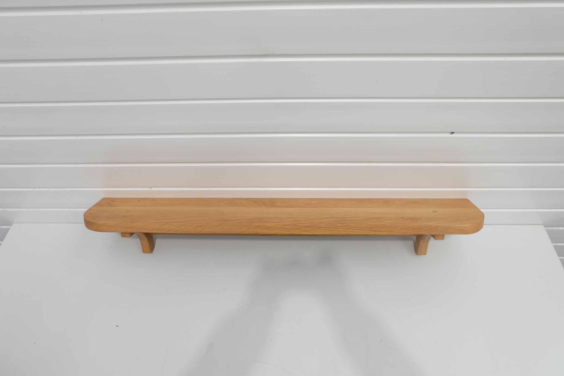 Oak Shelf With Curved Corners.