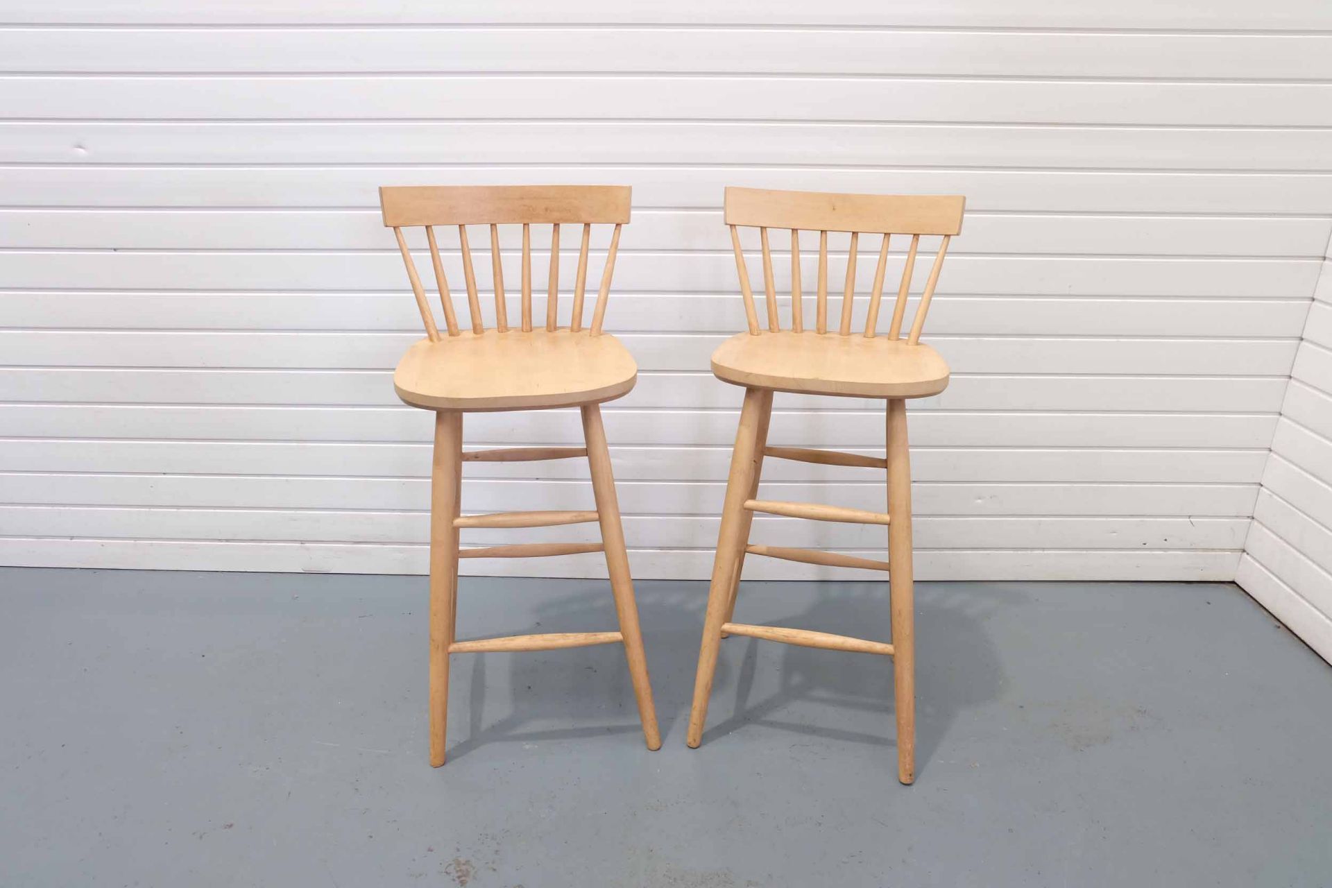 2 x Nordic High Back Bar Stools.