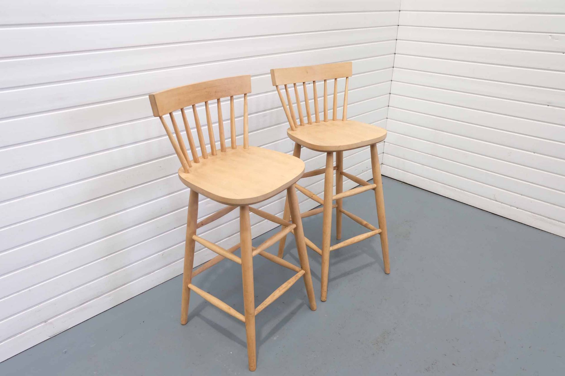2 x Nordic High Back Bar Stools. - Image 2 of 5