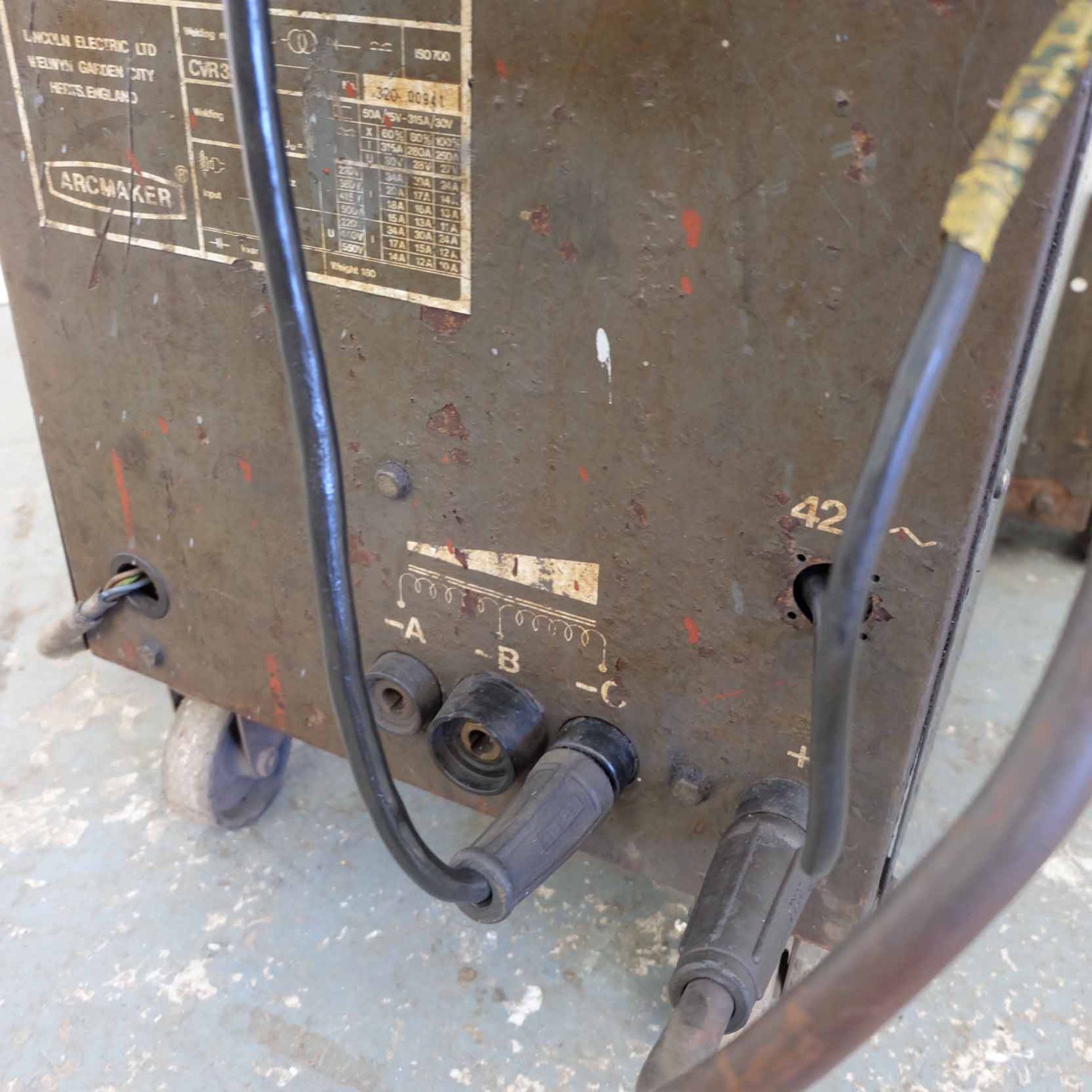 Lincoln CVR 330 Mig Welder With Lincoln AM21 Wire Feeder. Current Range 50 - 315 Amp. Welding Capaci - Image 5 of 7