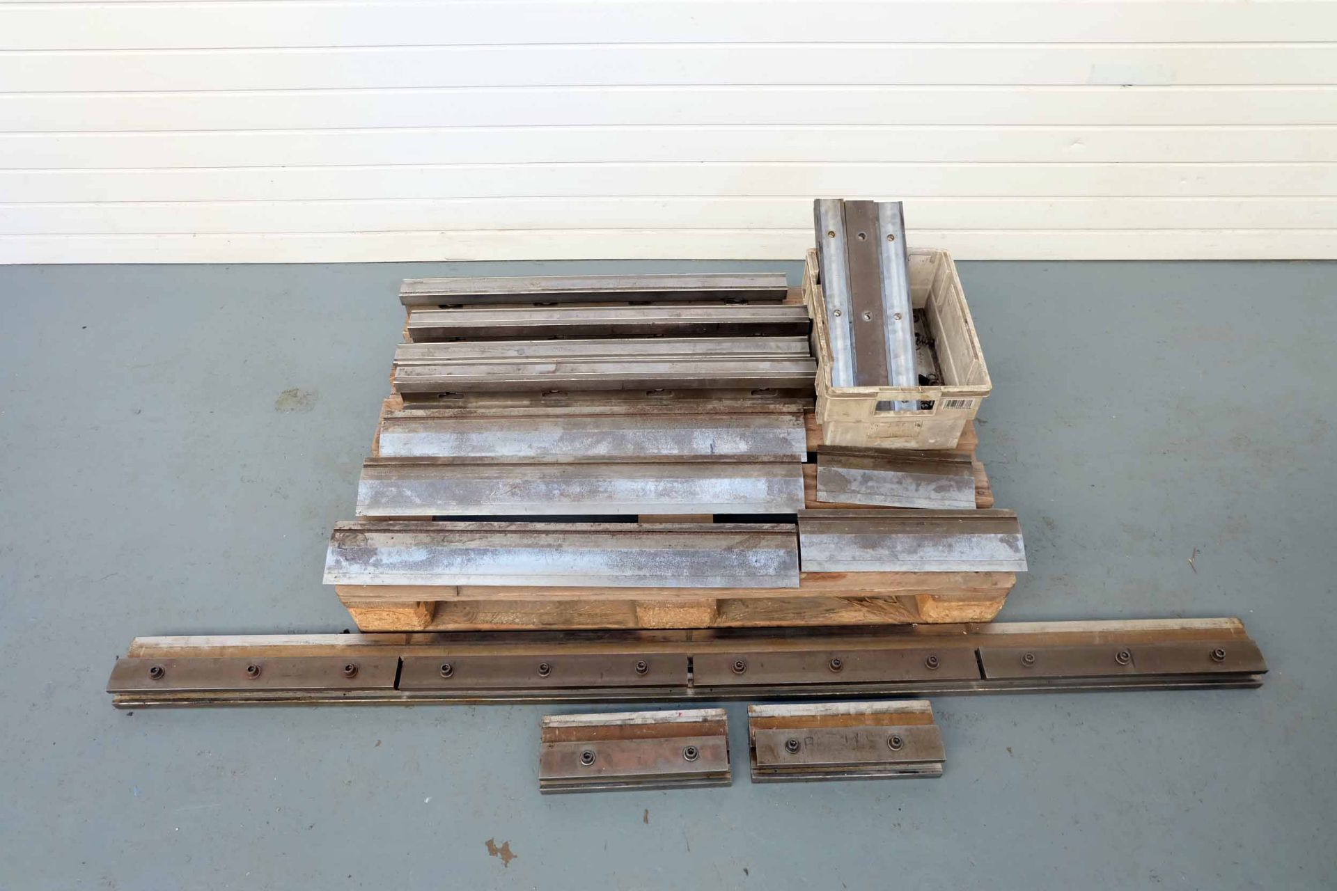 Full Set of Press Brake Tooling. Bottom: 4 x 835mm. Top: 3 x 835mm, 1 x 400mm, 1 x 300mm. Clamp Syst
