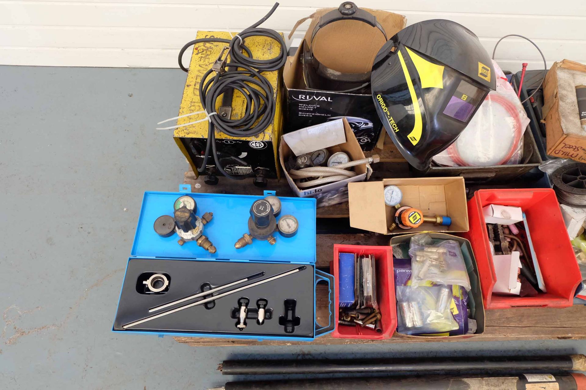 Quantity of Welding Spares & Sureweld 160 Welder. Includes Mig Wire, Tig Wire, Gauges, - Image 2 of 11