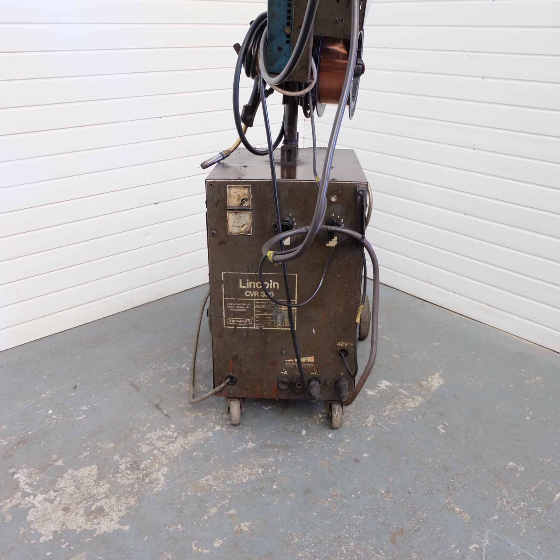 Lincoln CVR 330 Mig Welder With Lincoln AM21 Wire Feeder. Current Range 50 - 315 Amp. Welding Capaci - Image 2 of 7