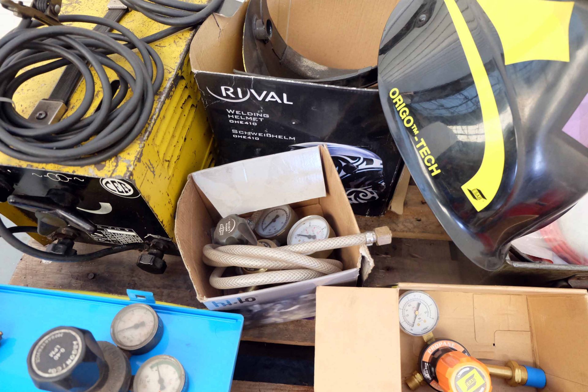 Quantity of Welding Spares & Sureweld 160 Welder. Includes Mig Wire, Tig Wire, Gauges, - Image 8 of 11