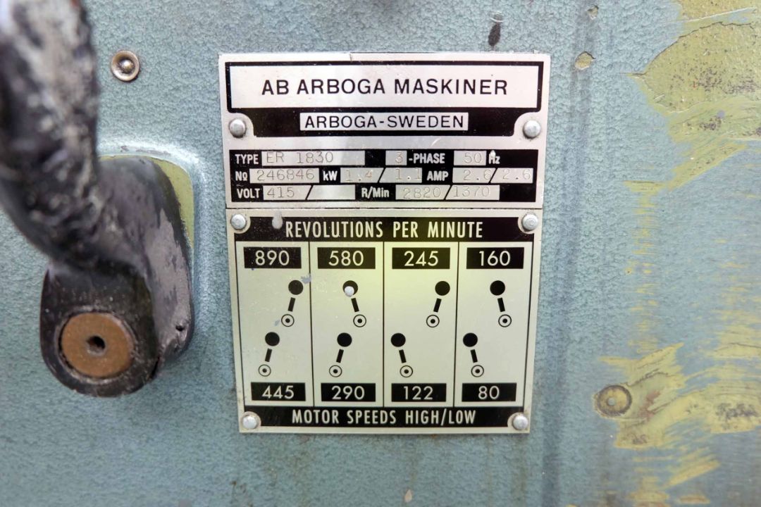 Arboga ER 1830 Radial Arm Drill. Radius of Arm 2' 6". Spindle Taper No.4 Morse. Spindle Speeds 80 - - Image 9 of 14