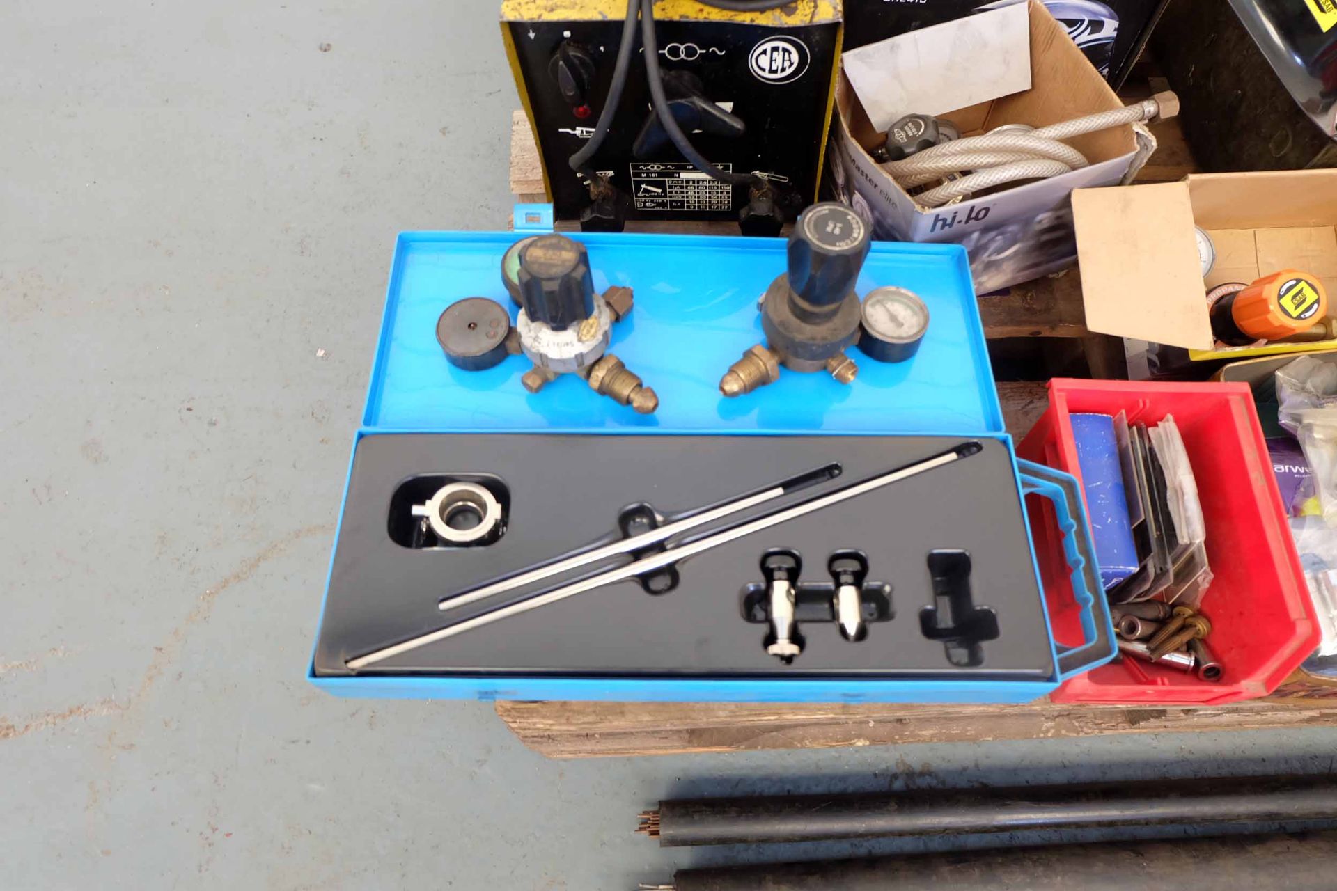 Quantity of Welding Spares & Sureweld 160 Welder. Includes Mig Wire, Tig Wire, Gauges, - Image 6 of 11