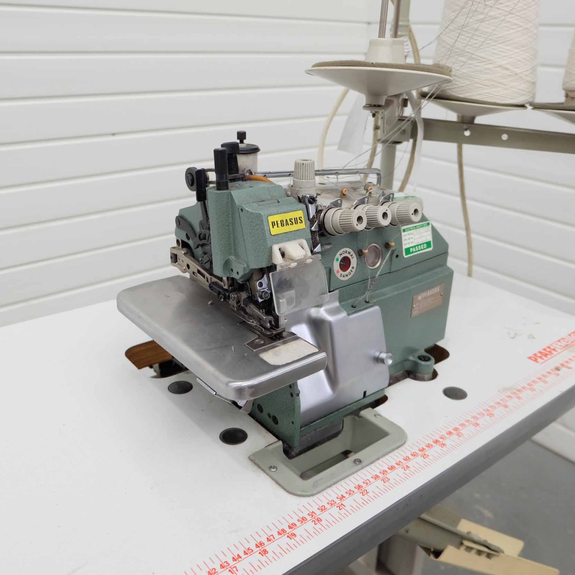 Pegasus Type ETS51-142 FA3 Industrial 4 Thread Overlock Sewing Machine. Spec: S14-453-2X4. - Image 3 of 11