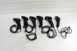 6 x Malacrity Barcode Scanners. Wired. 4 With Dongles.