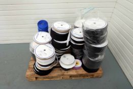 Pallet of Various Sizes of Velcro. Various Colours.
