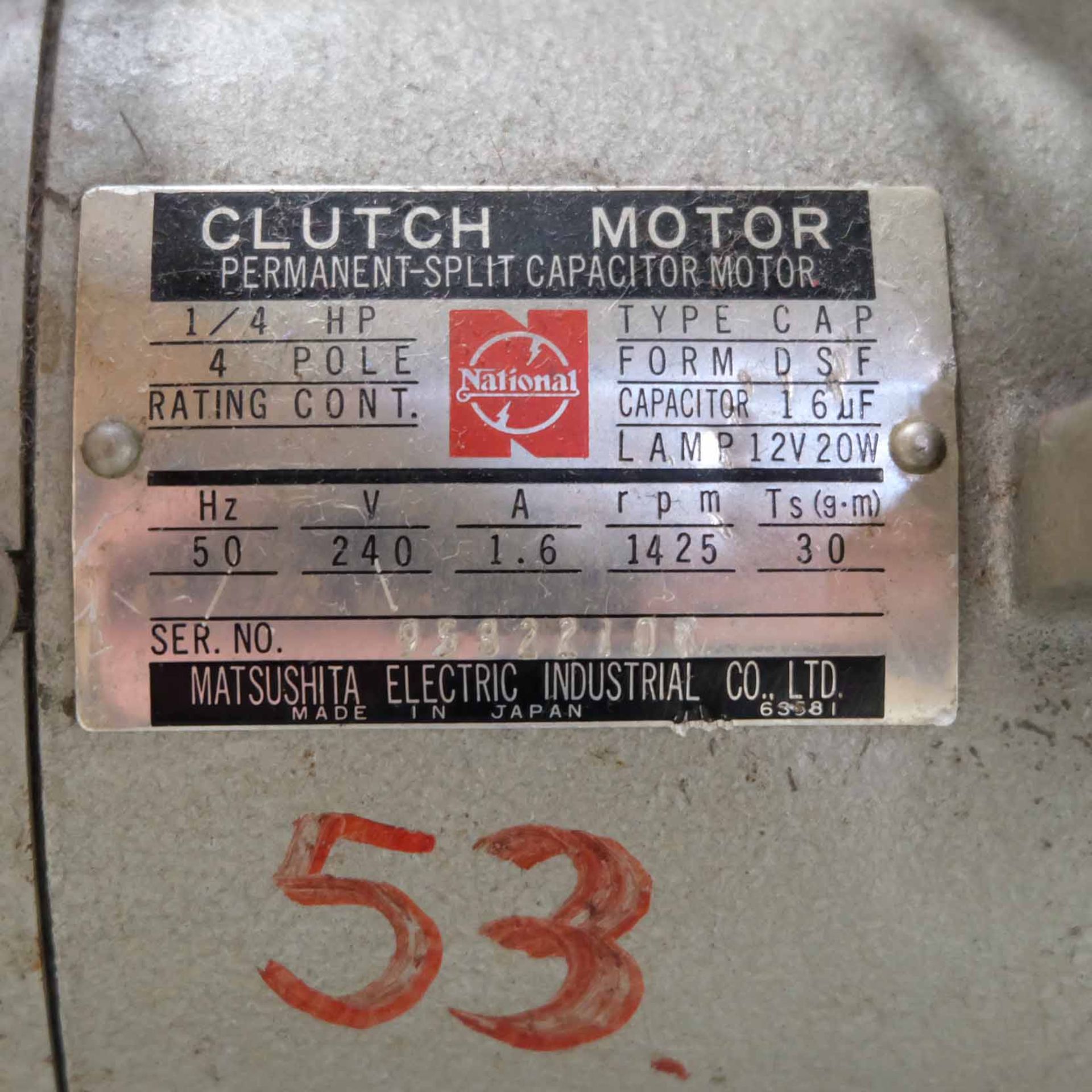 Pegasus Type ETS51-142 FA3 Industrial 4 Thread Overlock Sewing Machine. Spec: S14-453-2X4. - Image 9 of 11