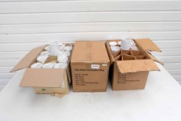 3 x Boxes of White Mugs. 1 Box of Qty 24 x 15oz Mugs. 1 Box of Qty 36 x 10oz Mugs. 1 Box of Qty 30 x