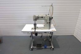 Seiko BBWP-28BL Twin Needle Post Walking Foot Sewing Machine. Max Speed 2500 sti/min. Max Stitch Len
