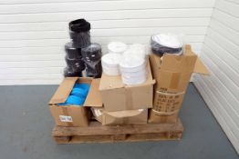 Pallet of Edging Material & Velcro. Various Sizes & Colours.