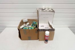 2 1/2 x Boxes of Trim Fix Adhesive & 1 x Box of Various Lights and Bulbs.