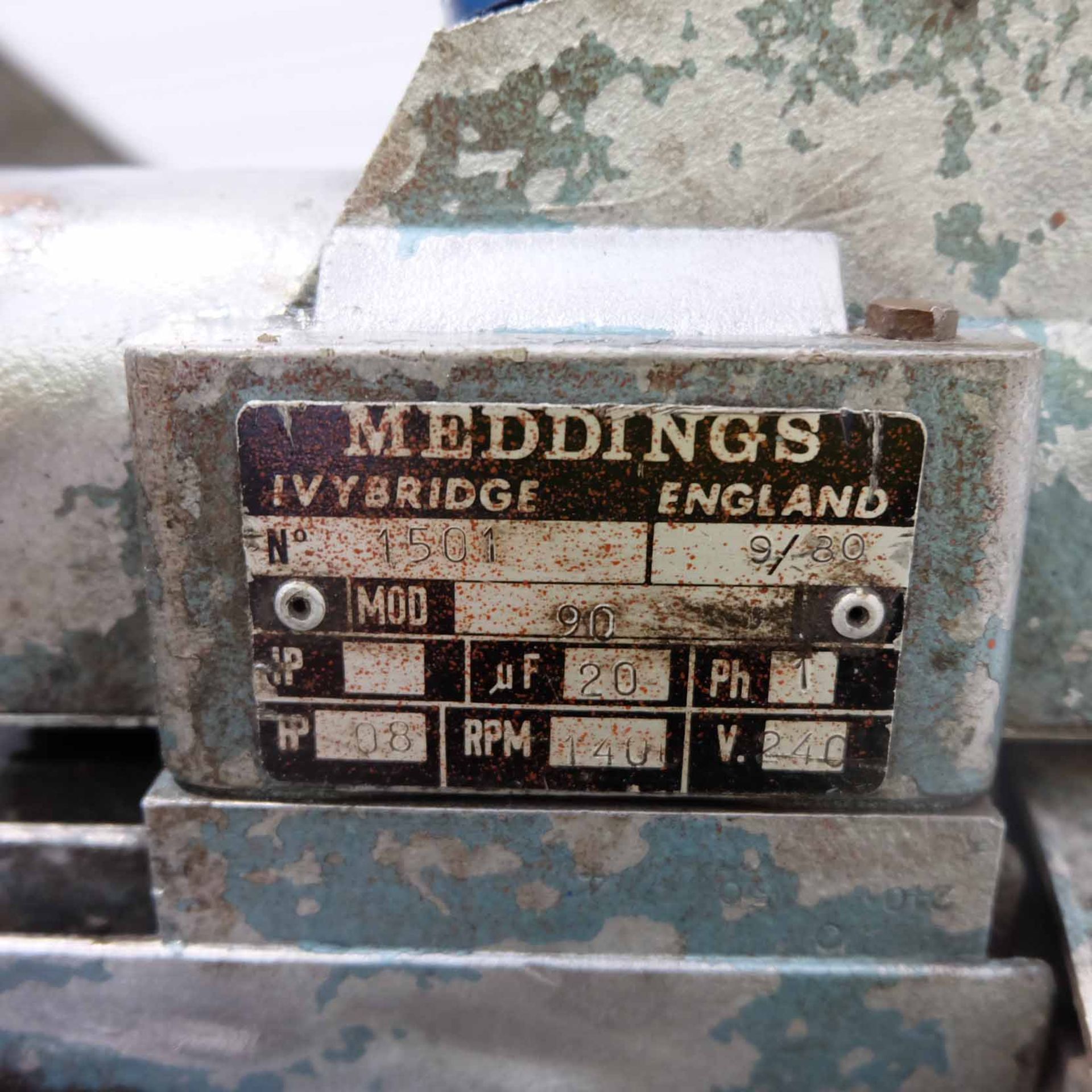 Meddings Cut Off Saw on Stand. - Image 6 of 6