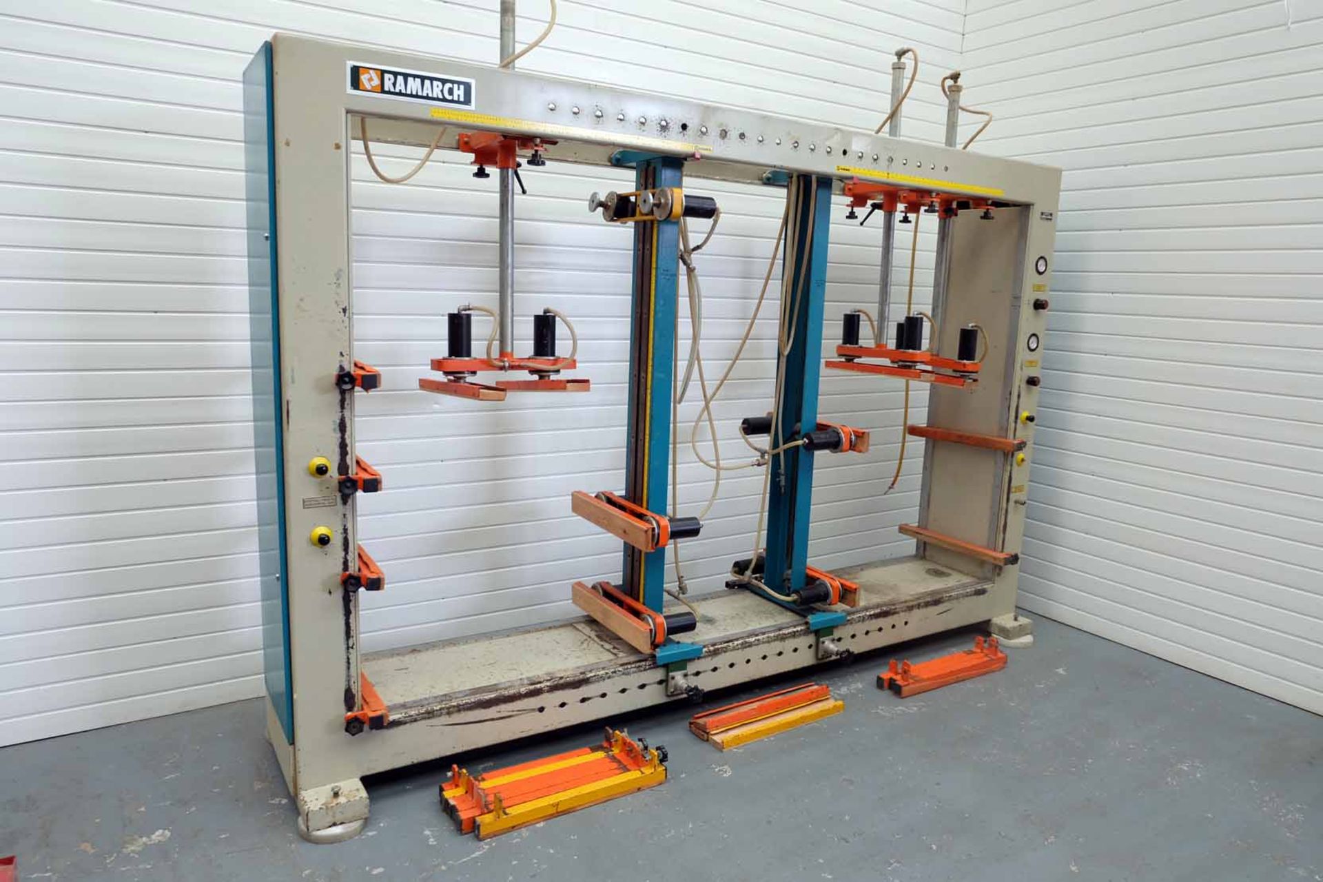 Ramarch Model PN20 Pneumatic Carcase 2 Station Clamp Press. Max Carcase Size Approx 2000 x 1350 x 60 - Image 2 of 13