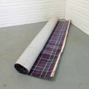 Roll End of Chequered Pattern Carpet. Multi Colour. Size 2.7m Approx.