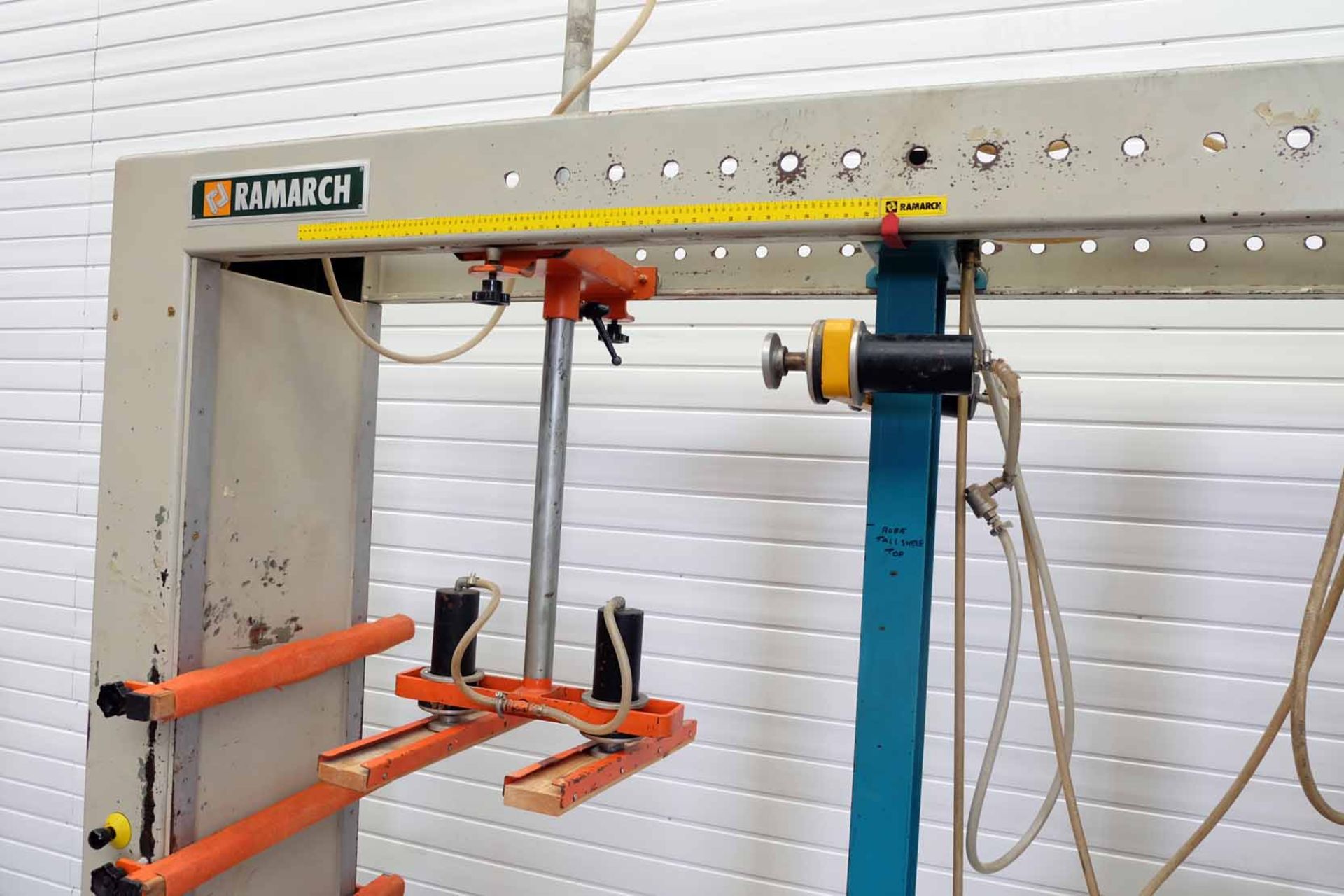 Ramarch Model PN20 Pneumatic Carcase 2 Station Clamp Press. Max Carcase Size Approx 2000 x 1350 x 60 - Image 9 of 13