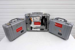3 x Flight Cases. 1 x Peli 1600 Case. Outside Dimensions 590mm x 480mm x 210mm. 2 x Protector 1520 C