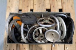 Box of Machine Handles. Various Sizes With Various Bores.