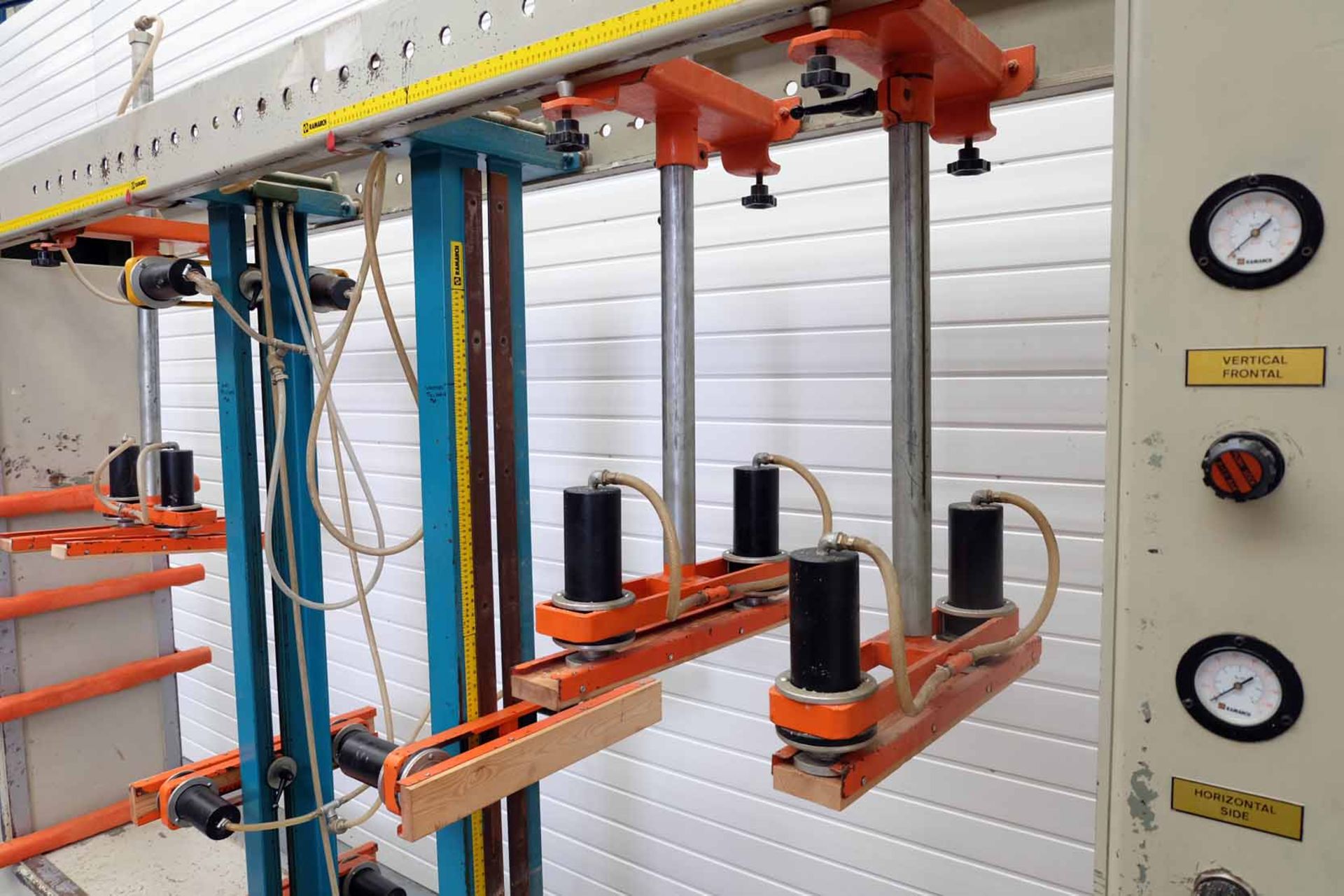 Ramarch Model PN20 Pneumatic Carcase 2 Station Clamp Press. Max Carcase Size Approx 2000 x 1350 x 60 - Image 7 of 13