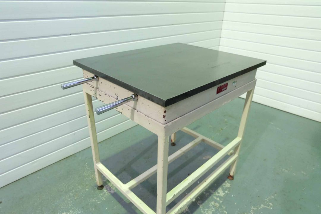 Surface Flatness Cast Iron Surface Plate on Steel Stand. Size 30" x 24". Grade 2. - Image 3 of 7