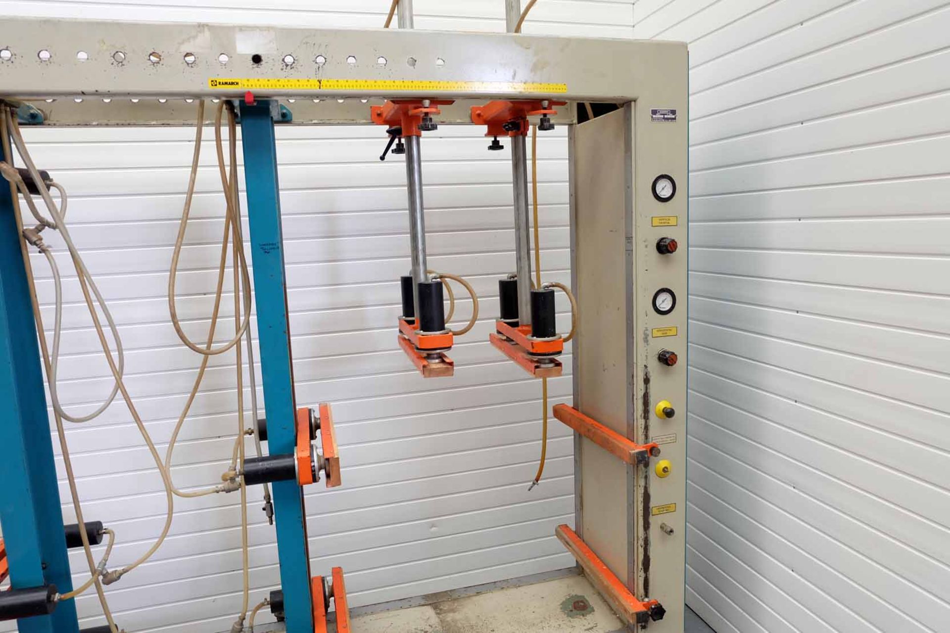Ramarch Model PN20 Pneumatic Carcase 2 Station Clamp Press. Max Carcase Size Approx 2000 x 1350 x 60 - Image 3 of 13