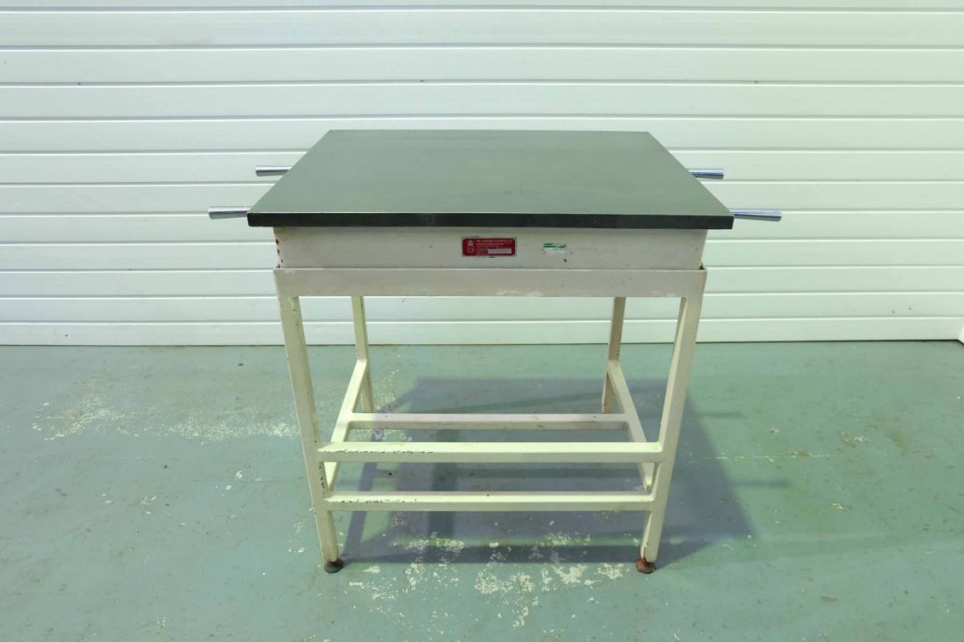 Surface Flatness Cast Iron Surface Plate on Steel Stand. Size 30" x 24". Grade 2. - Image 1 of 7