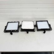 3 x F & V Standard 5600K Flood K4000 LED Studio Light Panel in Carry Bag. 255mm x 255mm.