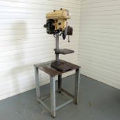 Fobco Star Bench Drill on Stand. Spindle Speeds 475 - 4260. With Chuck Guard. Table Size 8 1/2