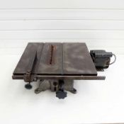 Bench Top Table Saw With a Motor. Table Size 530mm x 460mm x 200mm High.