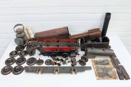 Quantity of Part Built Steam Train Models & Box of Cast Blanks Including Wheels etc.