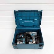 Makita DHP485 LXT Cordless Hammer Drill. With 18V Lithium-ion 5.0AH Battery & Makita DC18RC Charger.