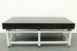 Granite Surface Table on Steel Levelling Stand. Size 2400mm x 1200mm. Thickness 200mm. Working Heigh