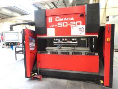 2005, Amada Press Brake Machine. Machine No: HFP 50-20. Max Press Force: 500 Kn. Max Stroke: