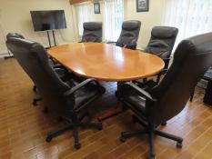 Meeting Room Table and 7 x Chairs. TGL Flatscreen.
