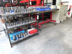 Large Quantity of Tooling inc: Amada, Wilson Tools, Punches, Dies etc, 2 x Steel Benches, 2 x