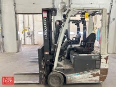 Nissan 2,900 LB Capacity Electric Fork Truck, Model: AINIL18V, S/N: AINI-721177 with 3-Stage Mast