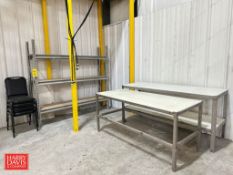 (2) S/S Table with Poly Top: 6’ x 2’, 65