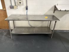 All S/S Table with Bottom Shelf: 7' Length - Rigging Fee: $50