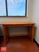 (2) Tables, (2) Wooden Filing Cabinets, File Cabinet and Portable Adjustable Table