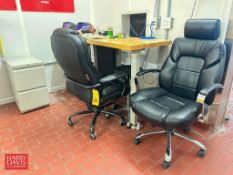 Work Bench: 6’ x 2', Welding Masks and Gloves, (2) Chairs and Filing Cabinet - Rigging Fee: $75