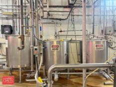 3-Tank CIP System with 150 Gallon S/S Tanks, Centrifugal Pump, Enerquip S/S Shell & Tube Heat