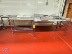 S/S Table with Poly Tops: 6’ x 28, 67