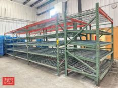 Sections: Incline-Roller Pallet Racking: 8' x 8’ (Subject to Confirmation) - Rigging Fee: $1,400