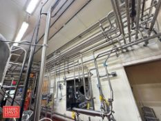 Assorted S/S Piping: 700'+, Clamps, Fittings, Hangers and Flowverter (This Room Only, Vat