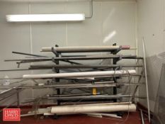 Assorted S/S and Other Piping, Rods, Bars and Pipe Rack - Rigging Fee: $150