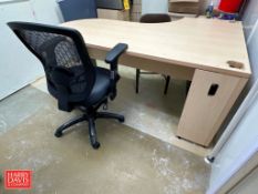 (2) Cabinets, Desk, Chair and S/S Rack - Rigging Fee: $25