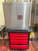 S/S Wall Mounted Cabinet: 30 x 30 x 1 with Portable Poly Tool Chest - Rigging Fee: $100